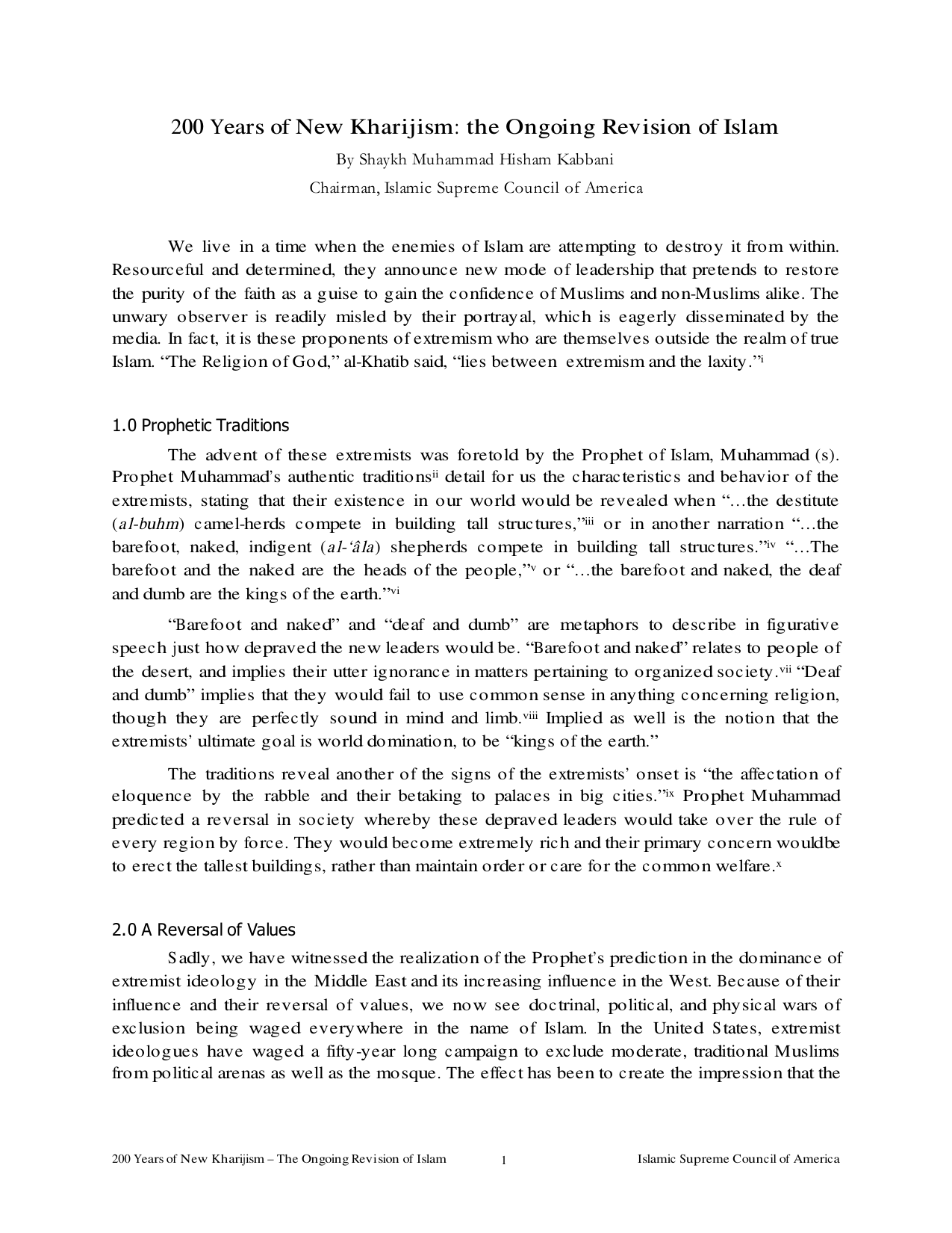 200 Years of New Kharijism