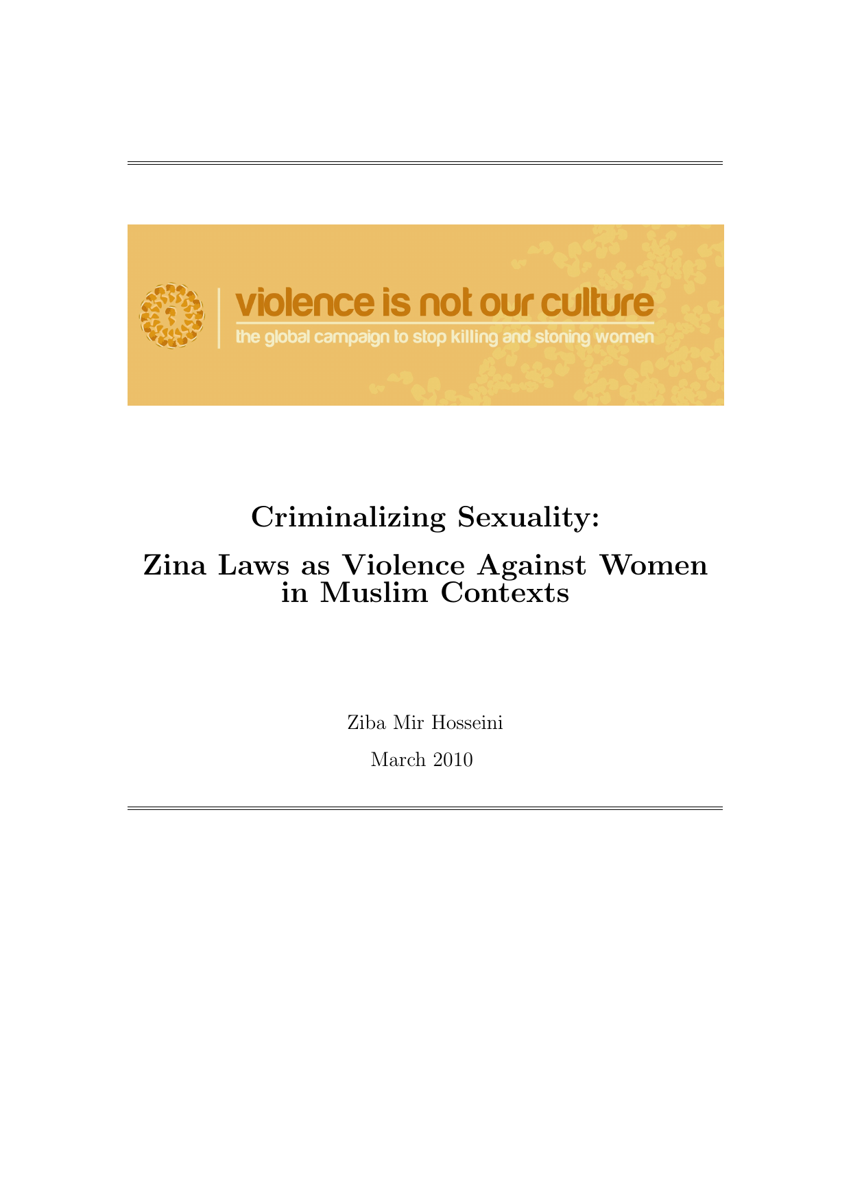 Criminalizing Sexuality