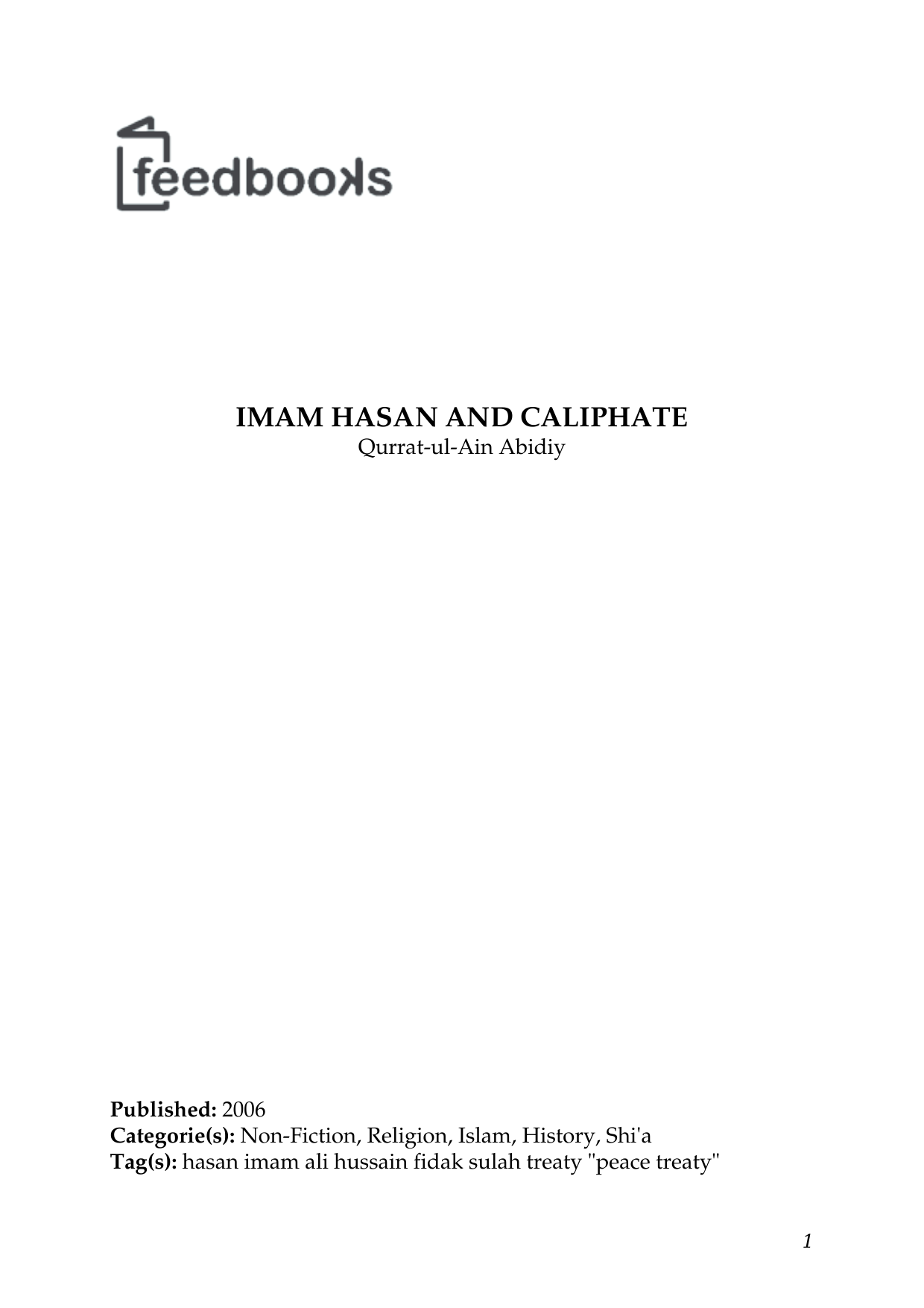 Imam Hasan And Caliphate