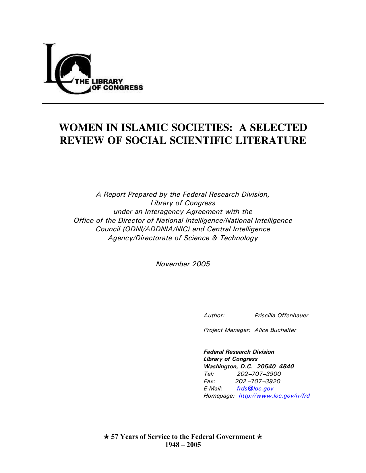 Women In Islamic Societies: A Selected Review Of Social Scientific Literature