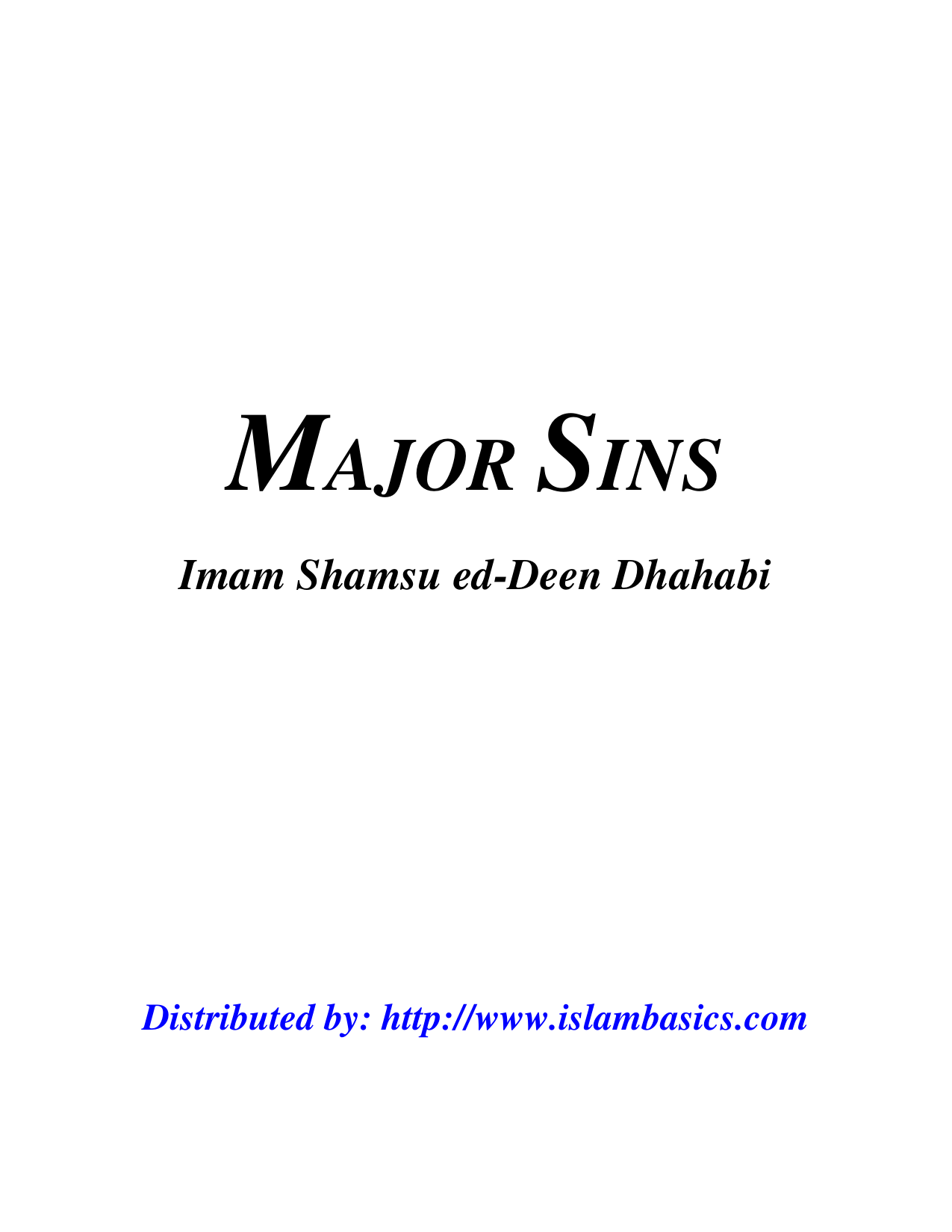 Major Sins