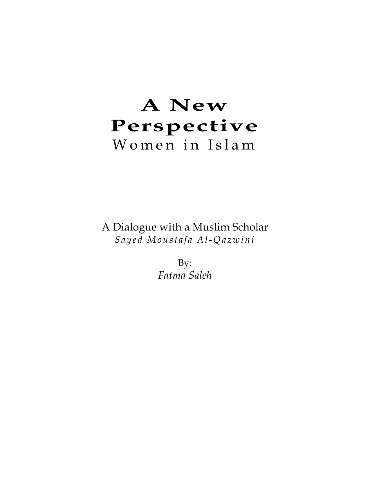 A New Perspective Women in Islam
