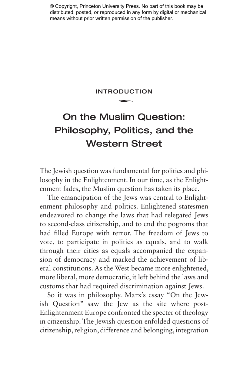 On The Muslim Question