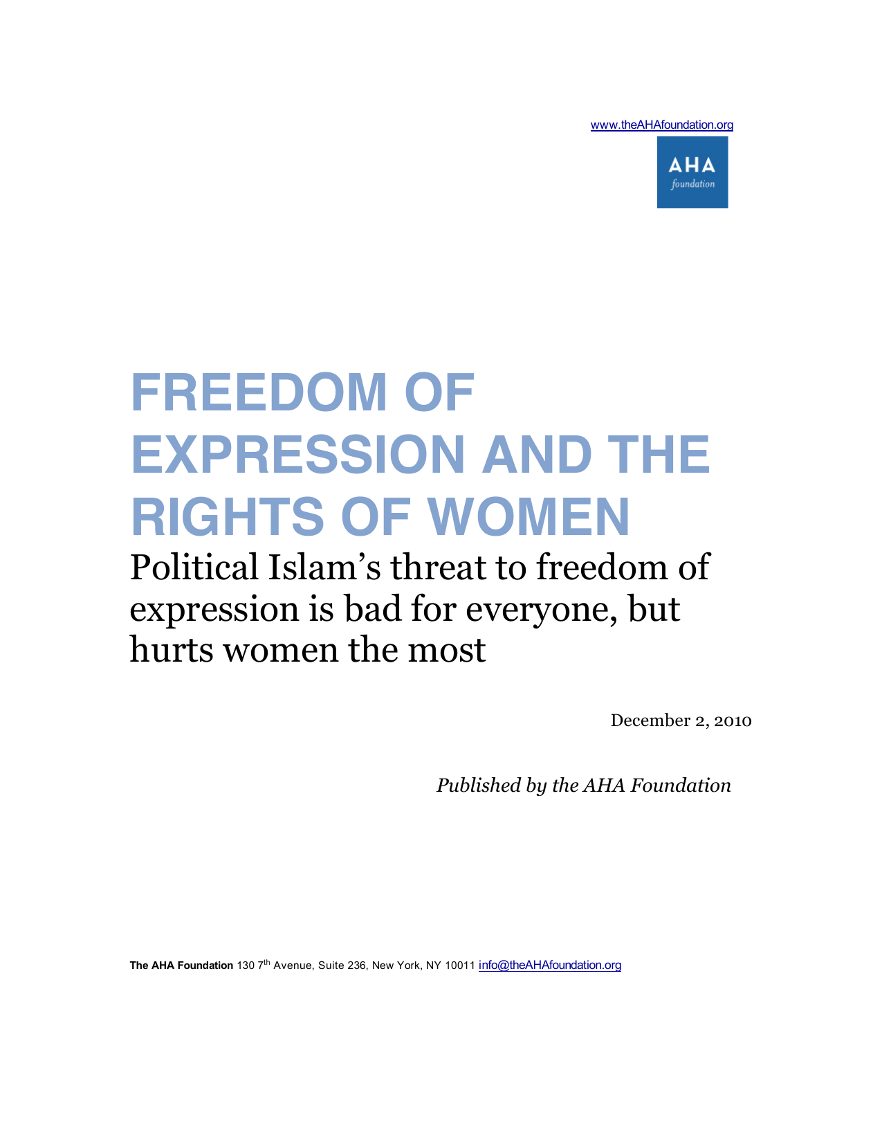 Freedom Of Expression And The Rights Of Women