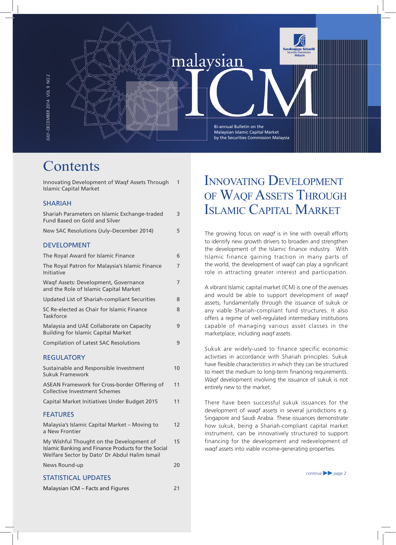 Innovating Development of Waqf Assets Through Islamic Capital Market