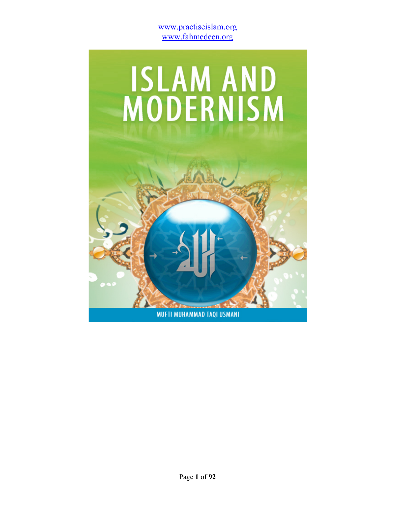 Islam And Modernism