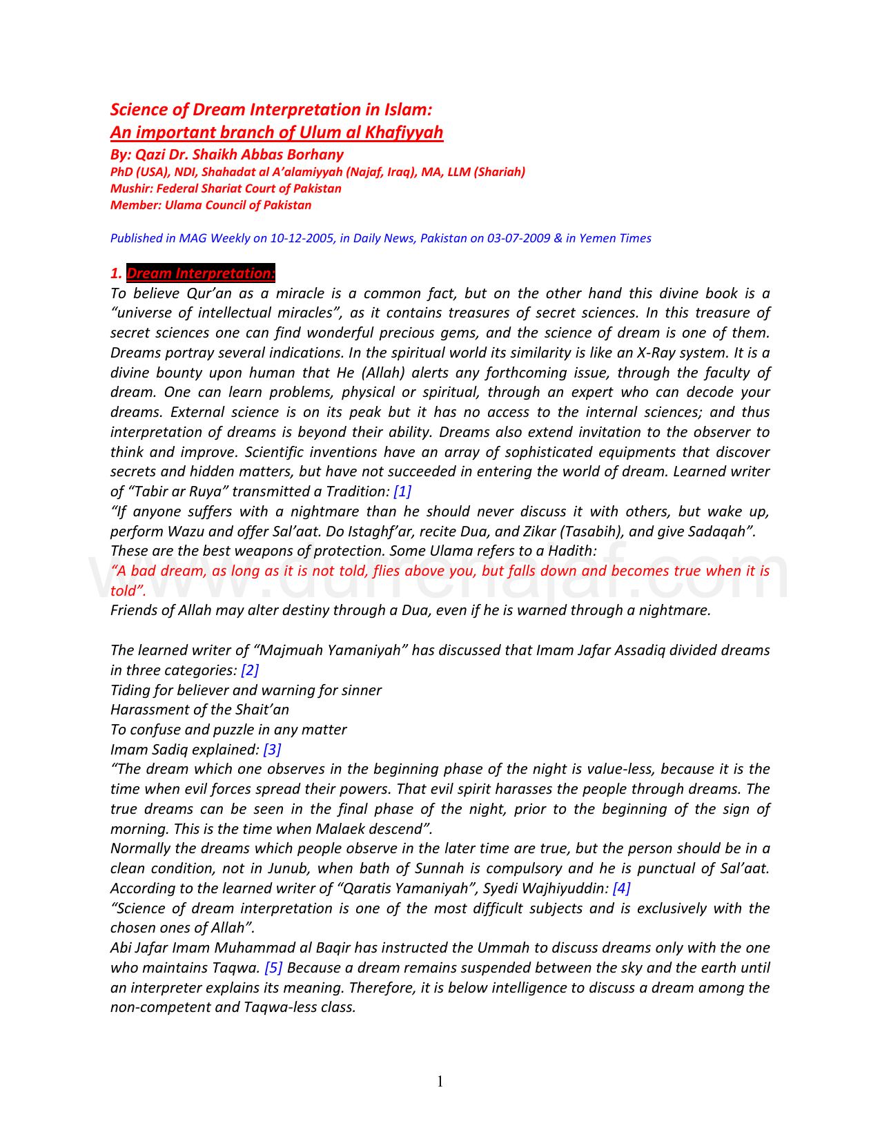 Science And Dream Interpretation