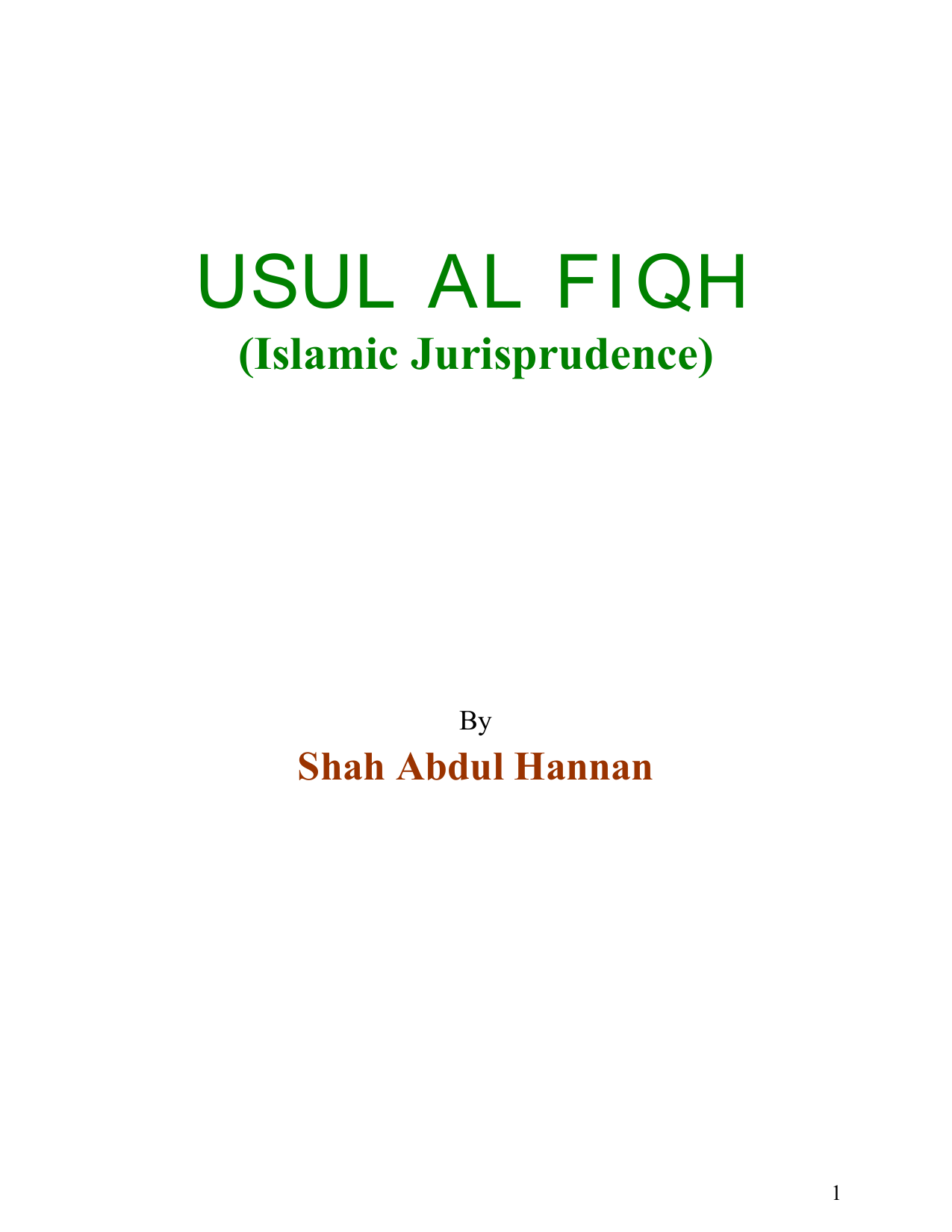 Usul Al Fiqh