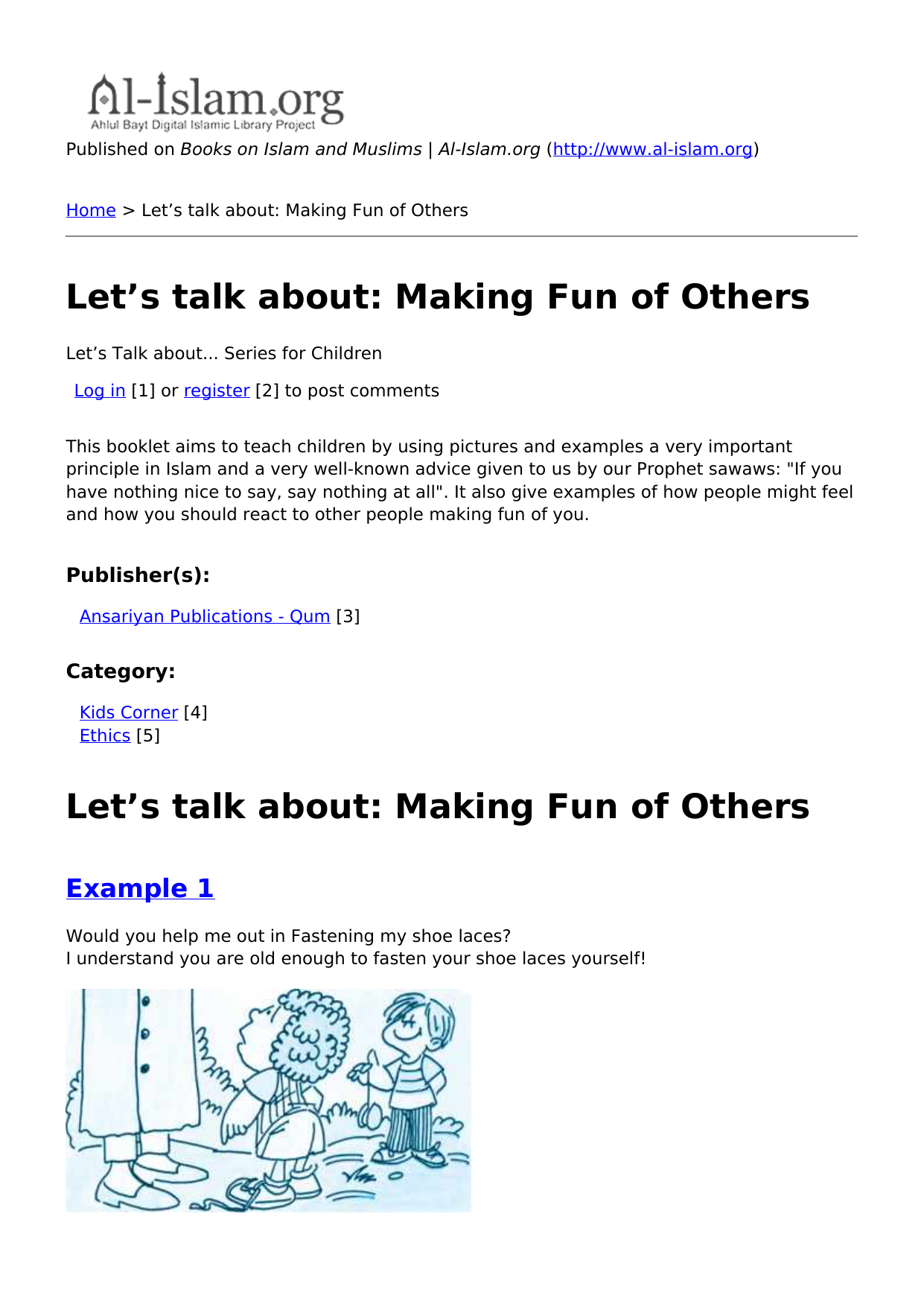 Let’s Talk About: Making Fun of Others