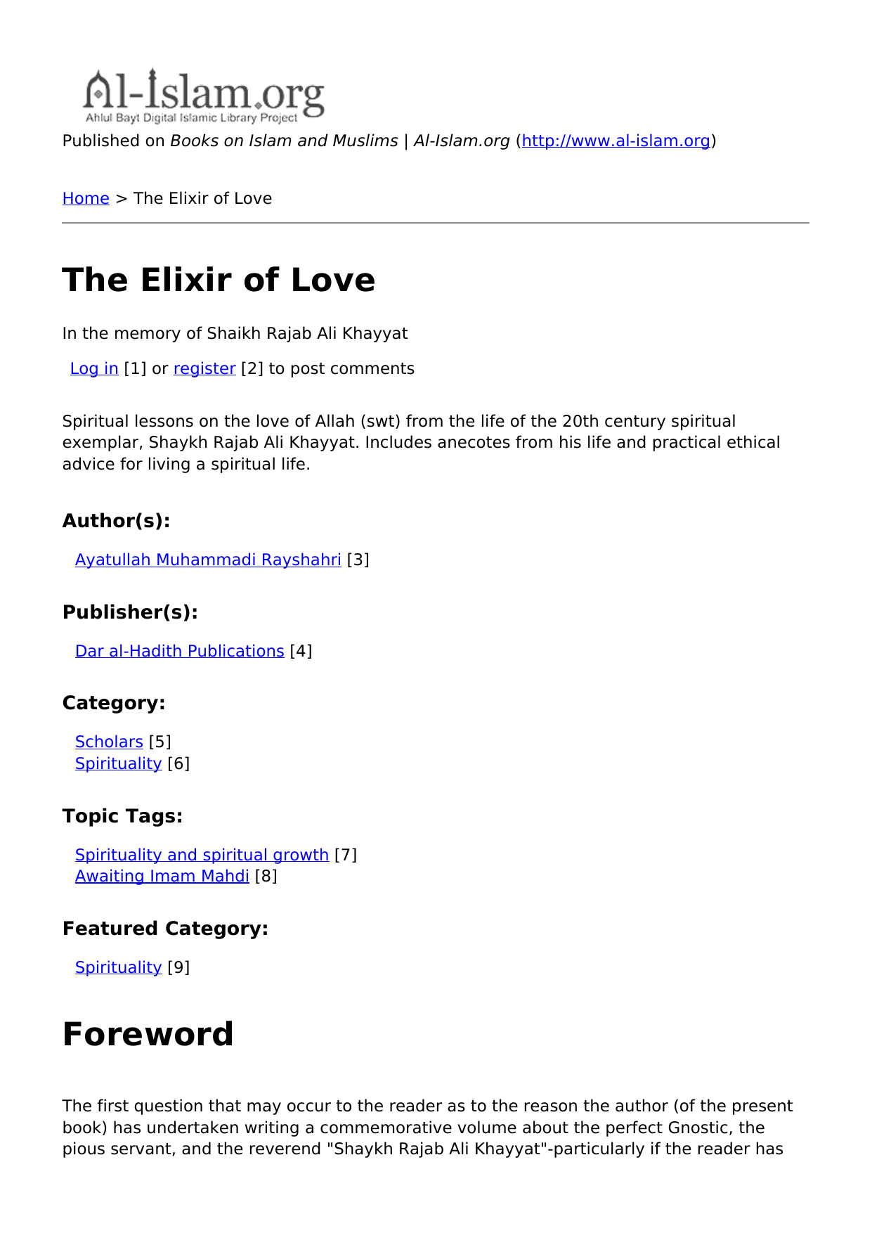 The Elixir of Love