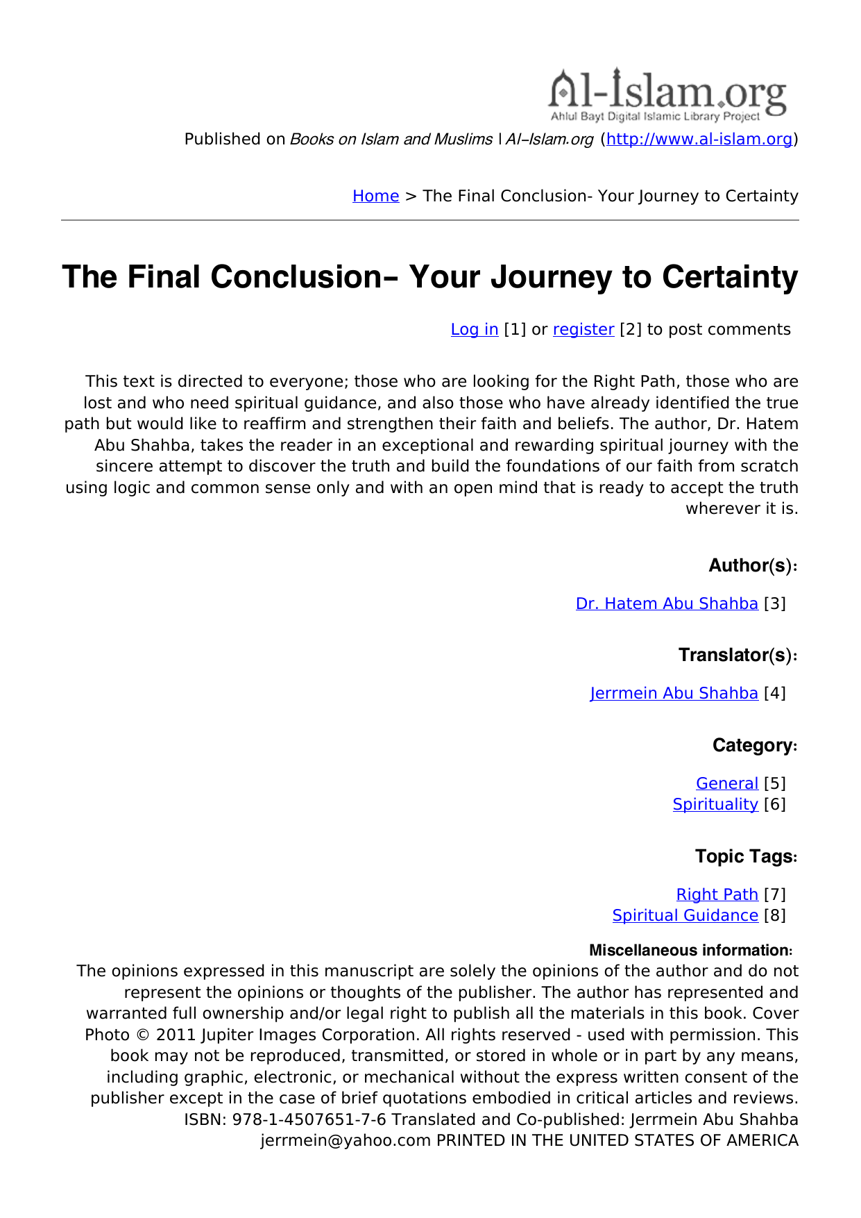 The Final Conclusion- Your Journey To Certainty