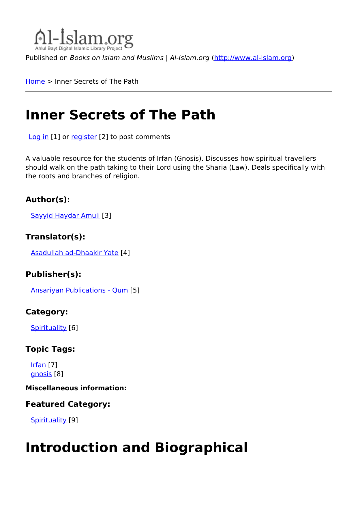 Inner Secrets of The Path