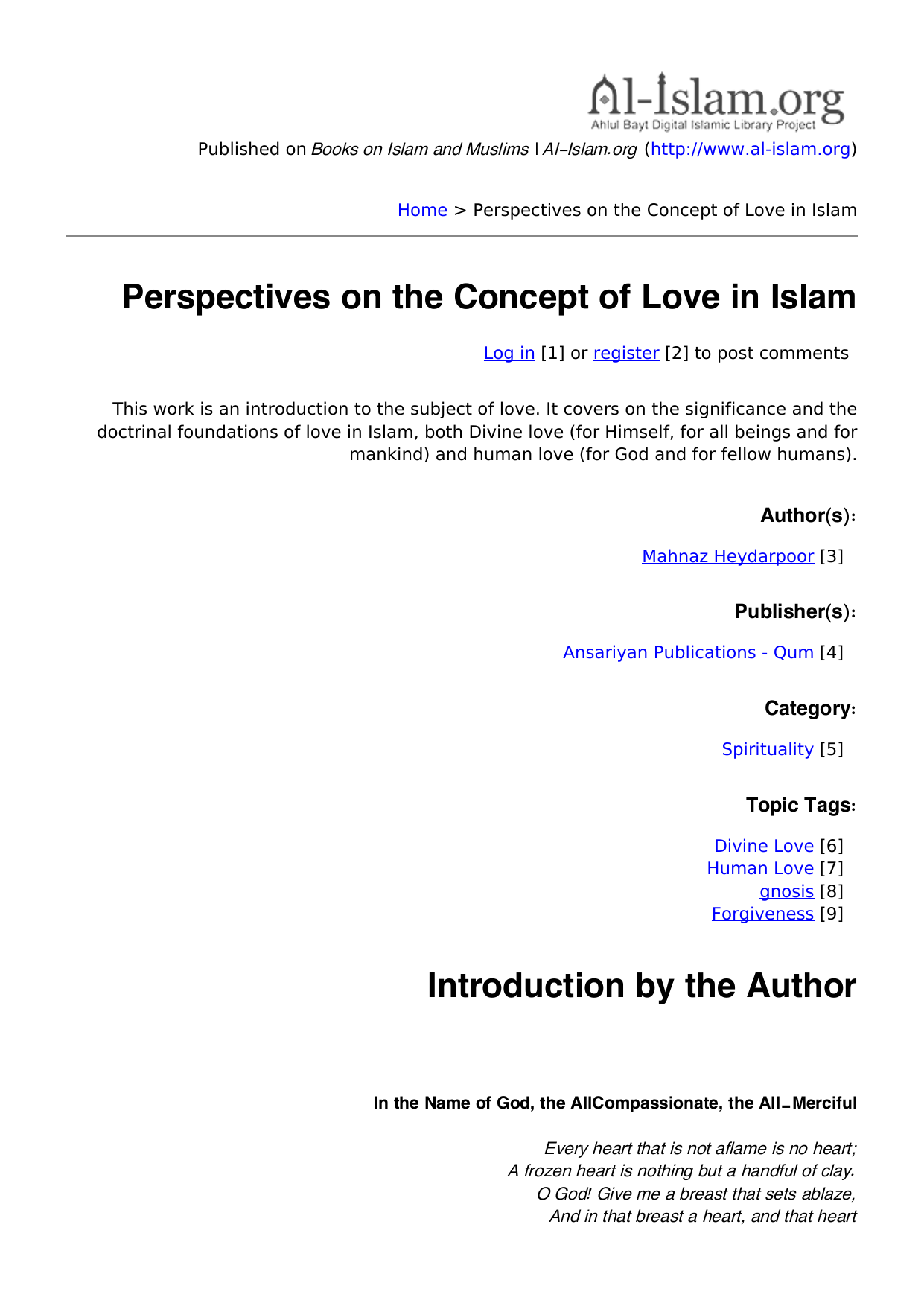 Perspectives On The Concept Of Love In Islam