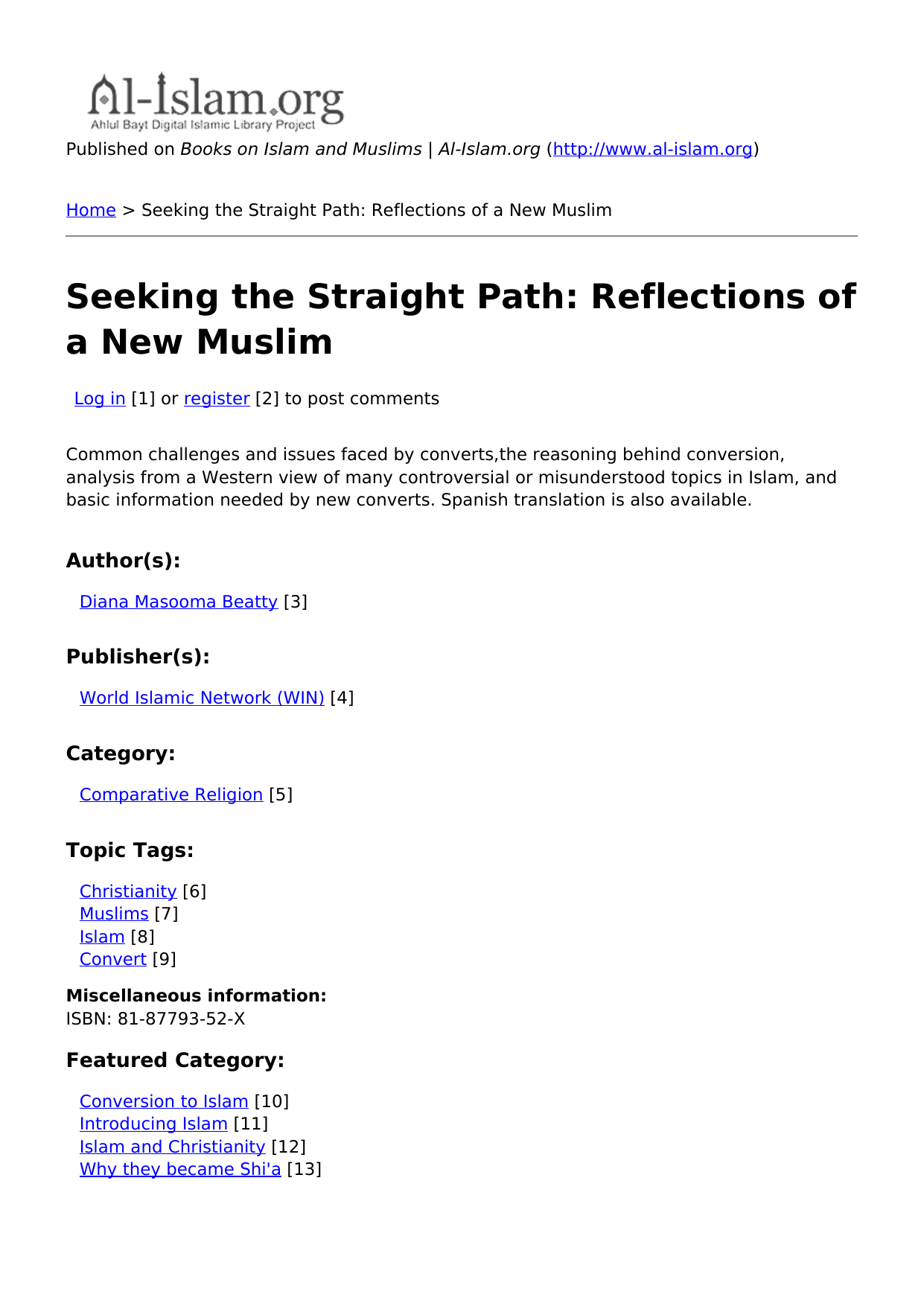 Seeking The Straight Path