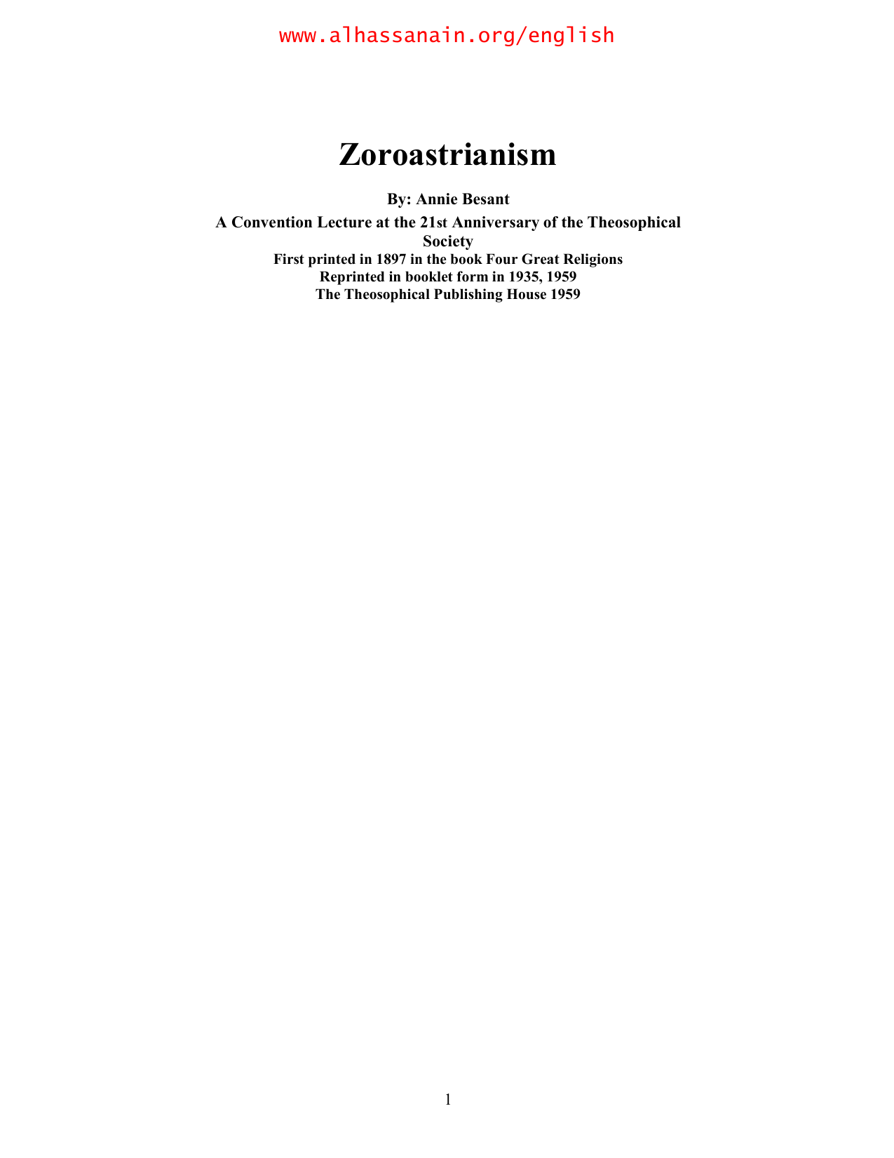 Zoroastrianism