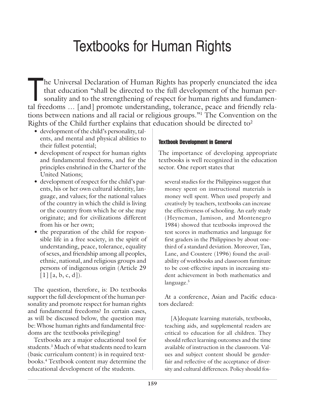 Textbooks For Human Rights