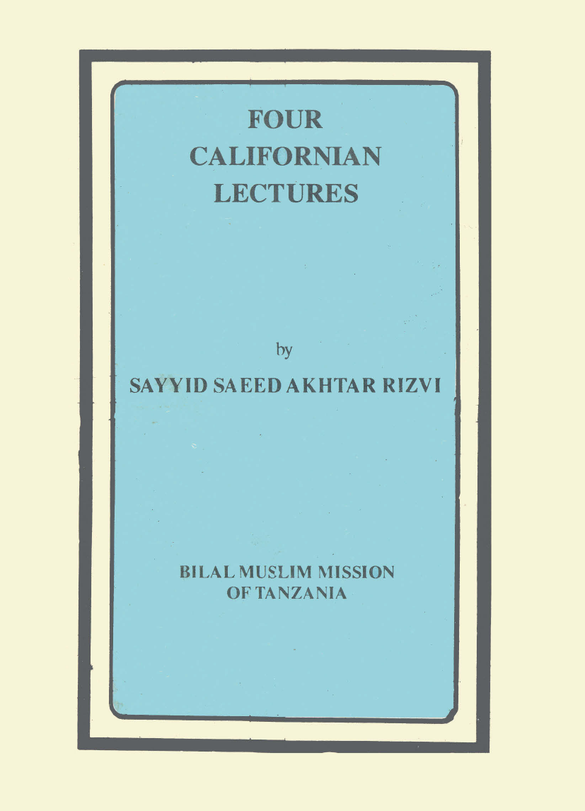 Four Californian Lectures