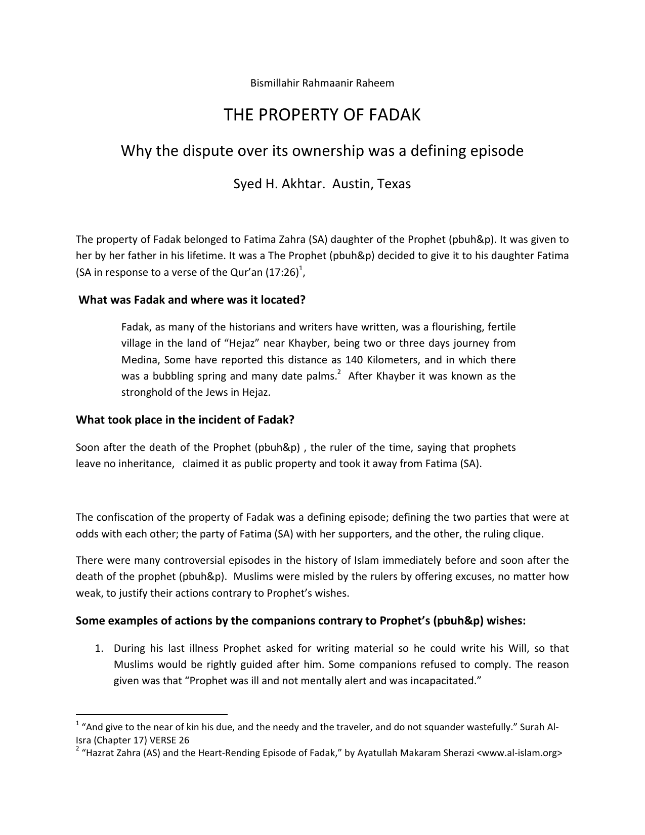 Fadak Property
