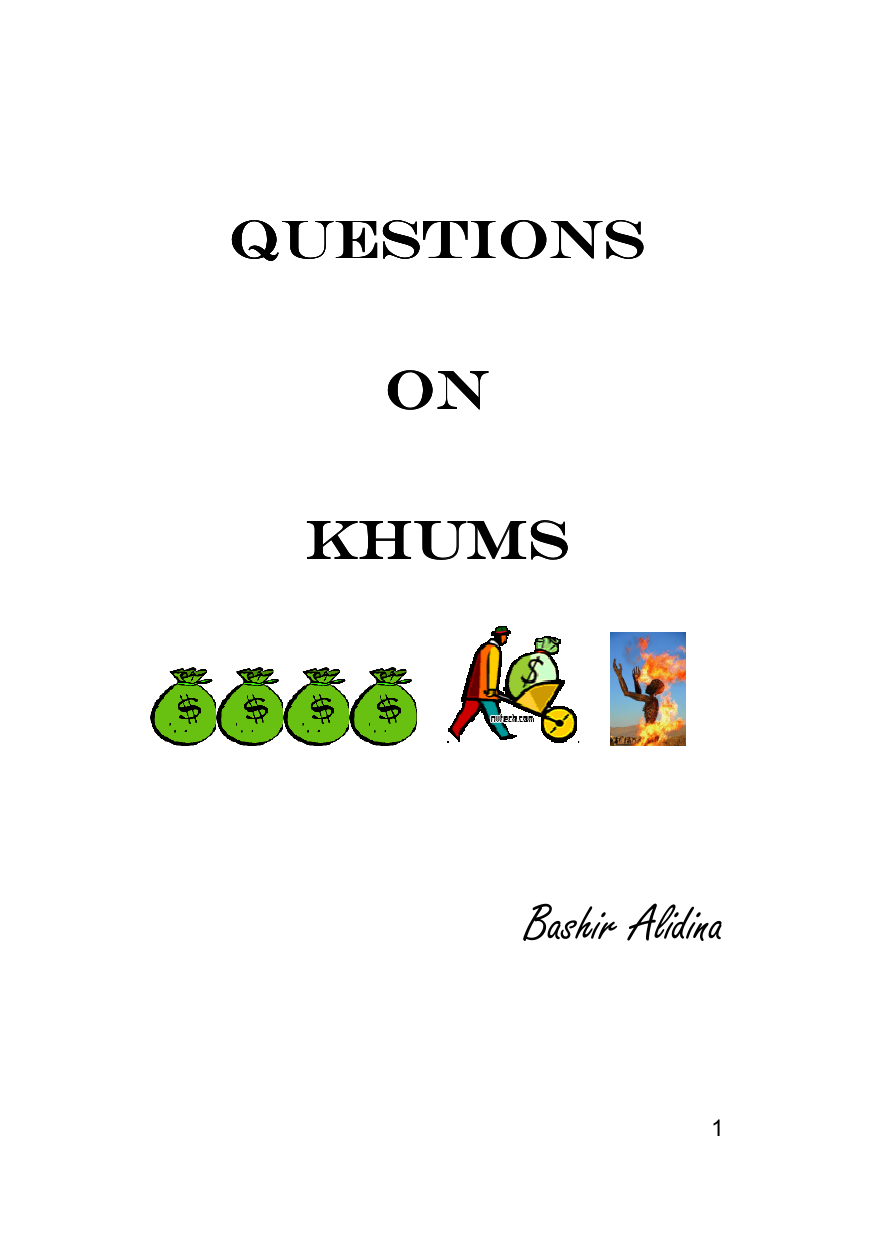 Questions On Khums