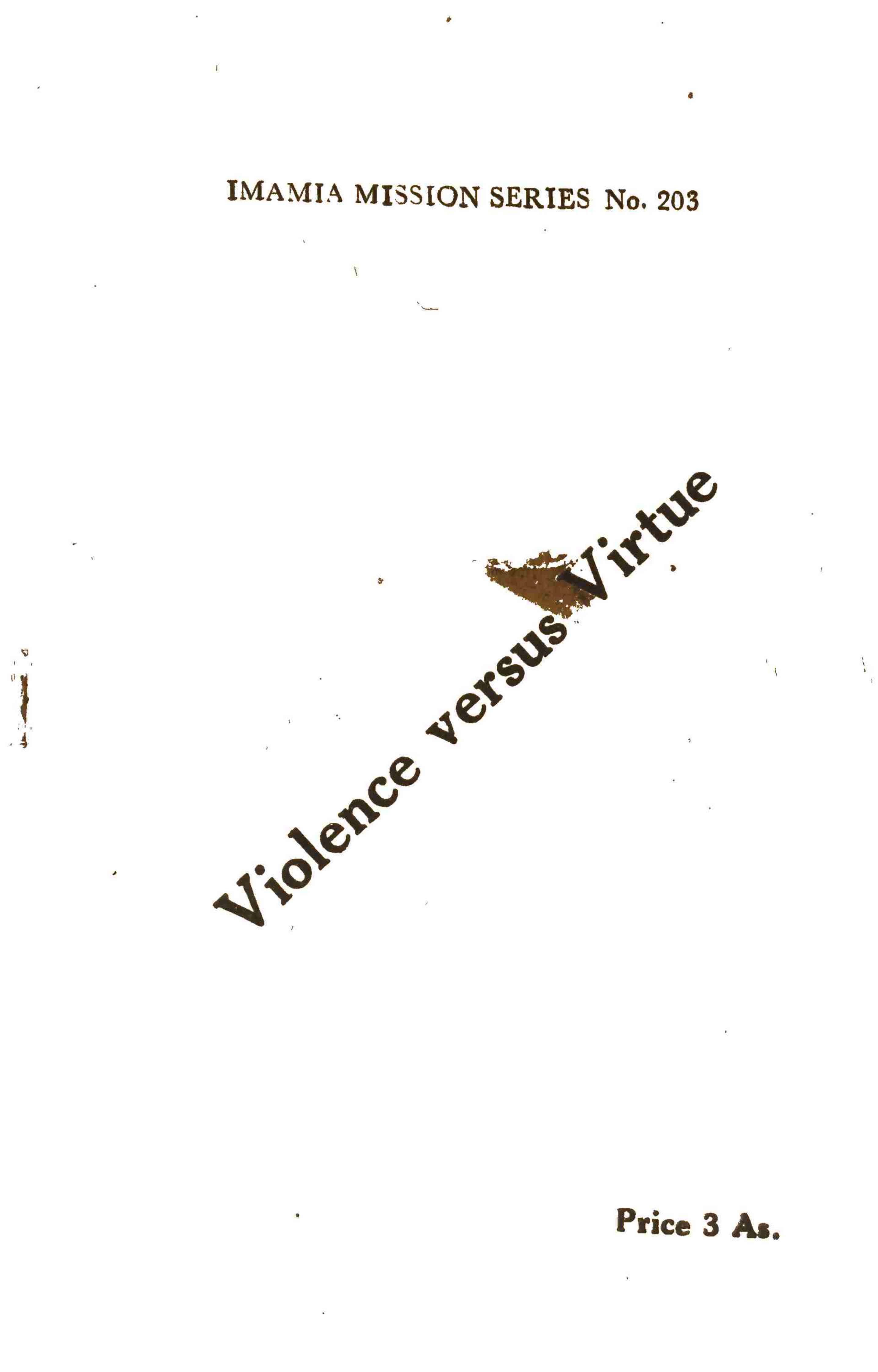 Violence versus Virtue