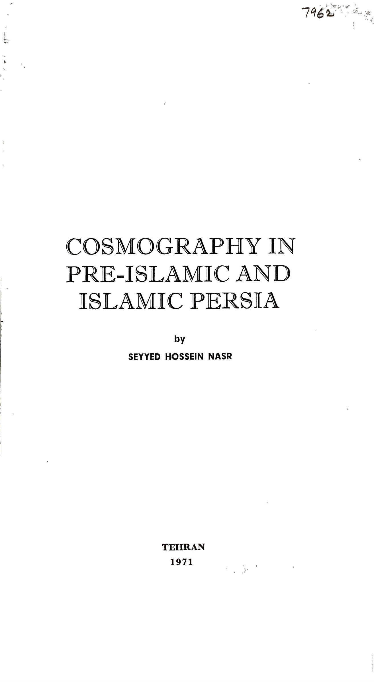 Cosmography in pre Islamic and Islamic Persia