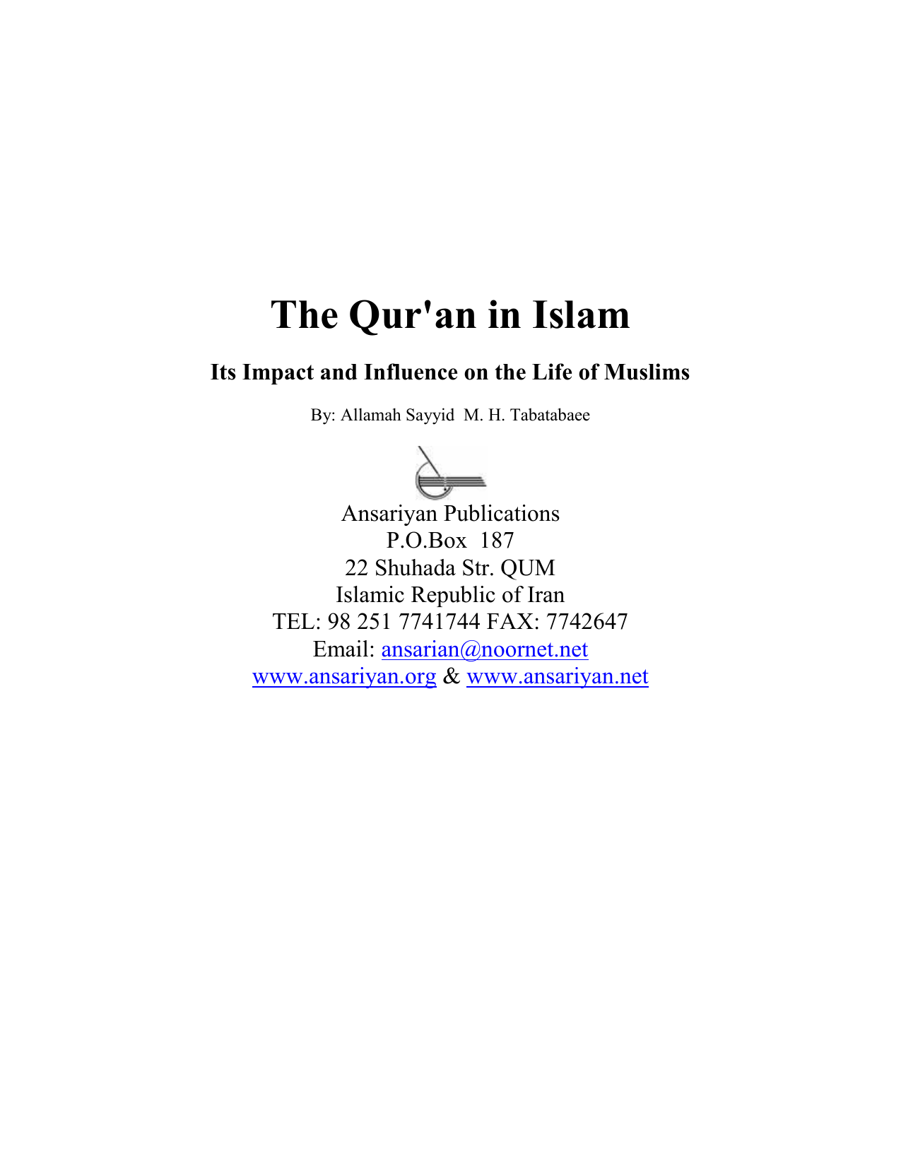The Qur'an In Islam