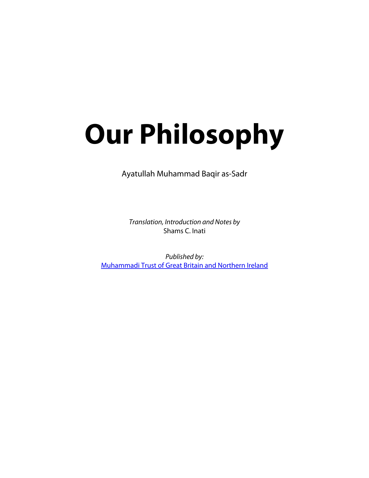 Our Philosophy
