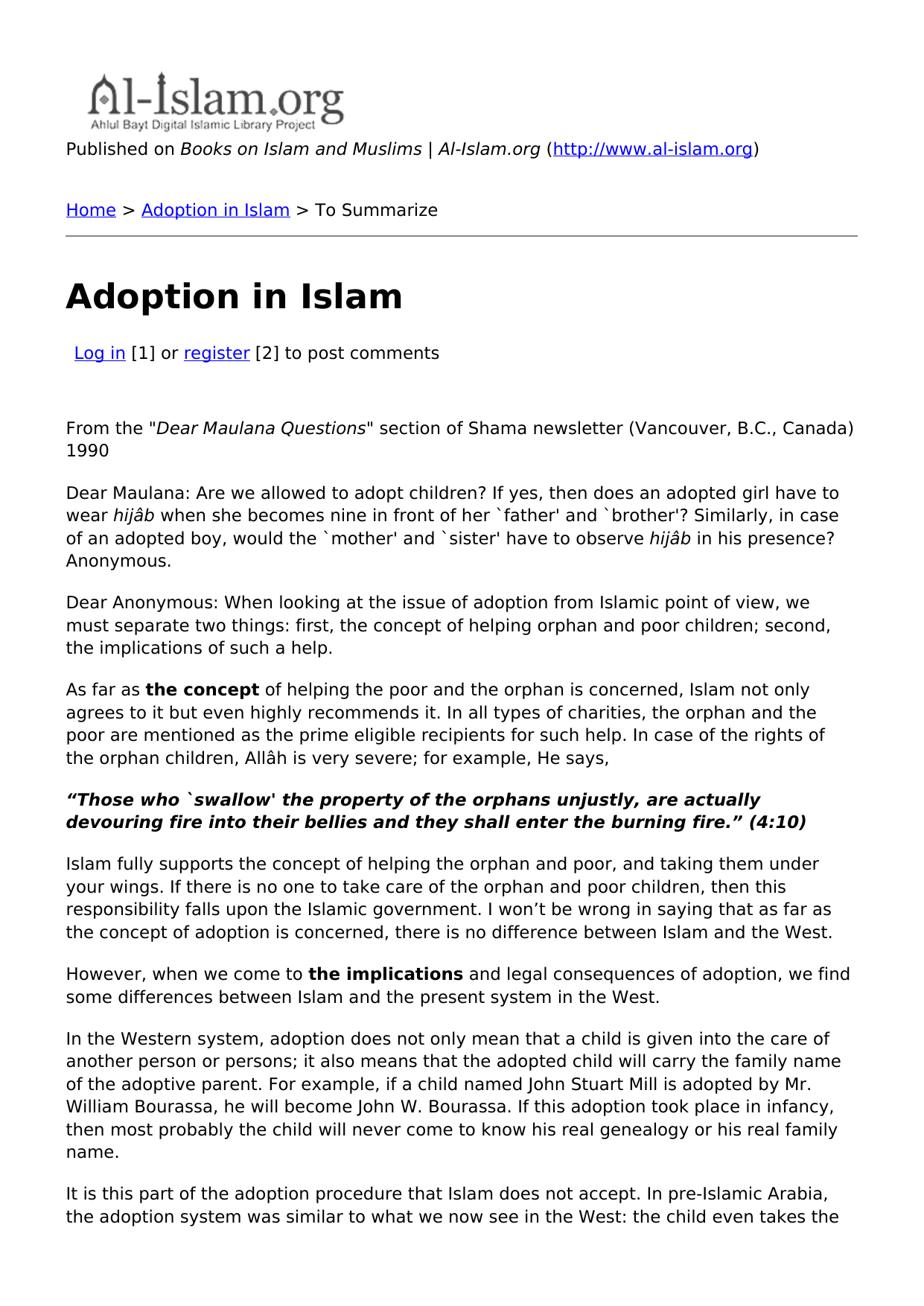 Adoption in Islam
