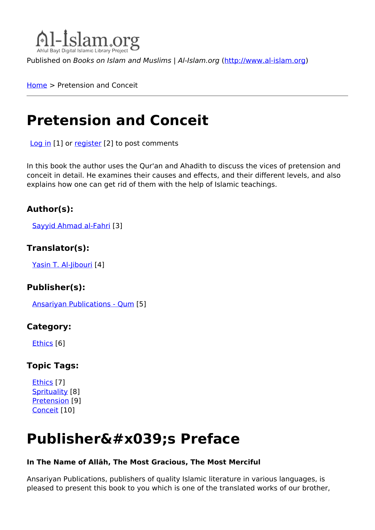 Pretension And Conceit