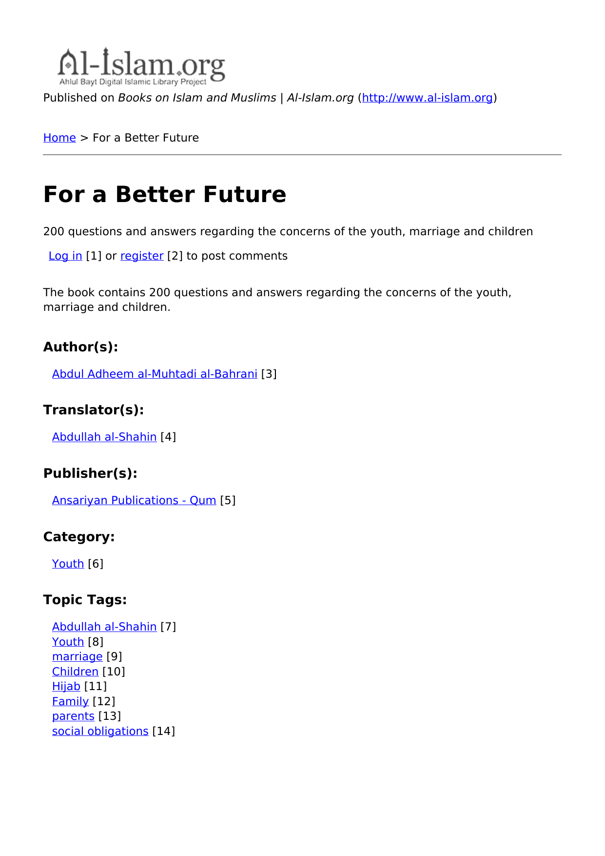 For a Better Future