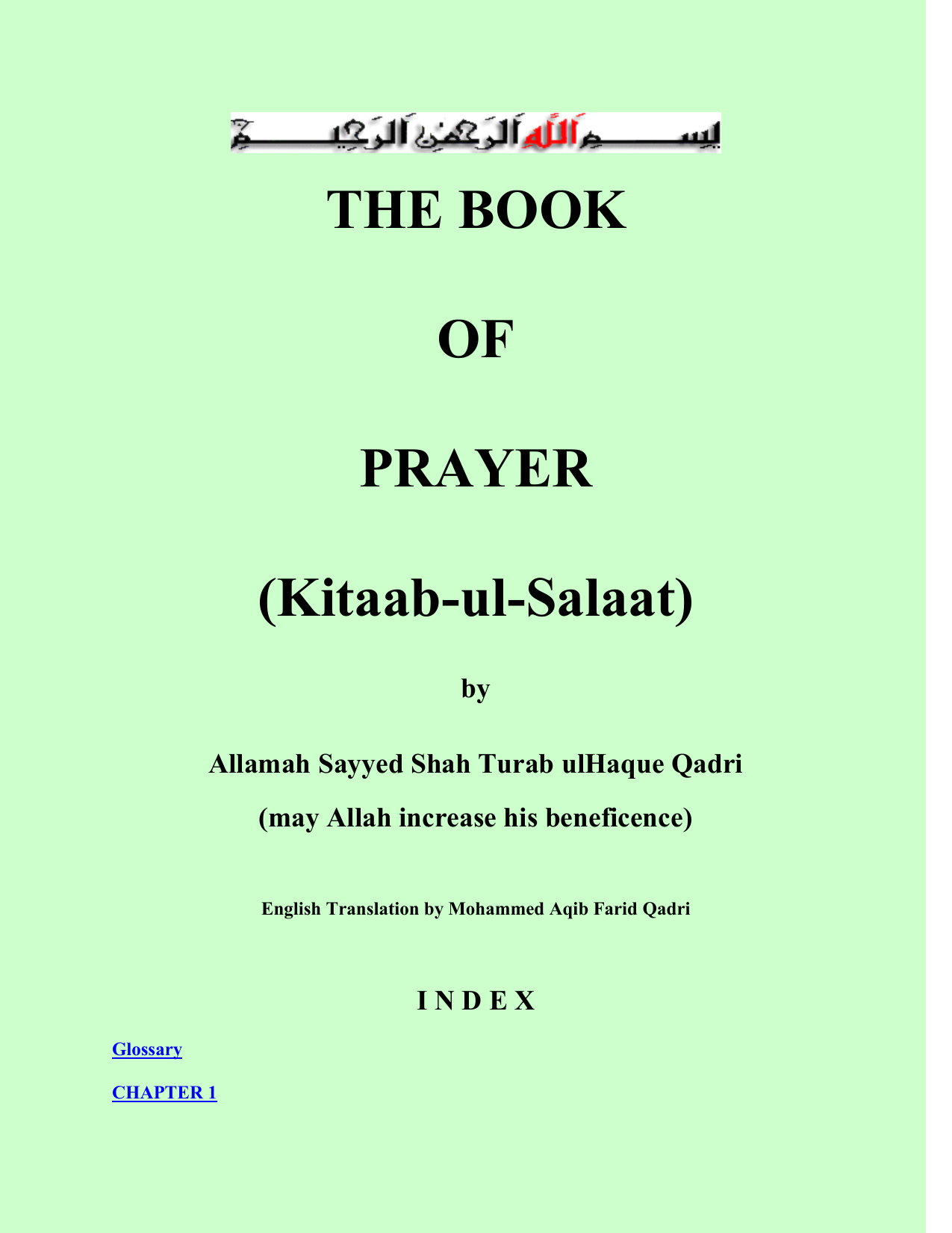 The Book Of Prayer