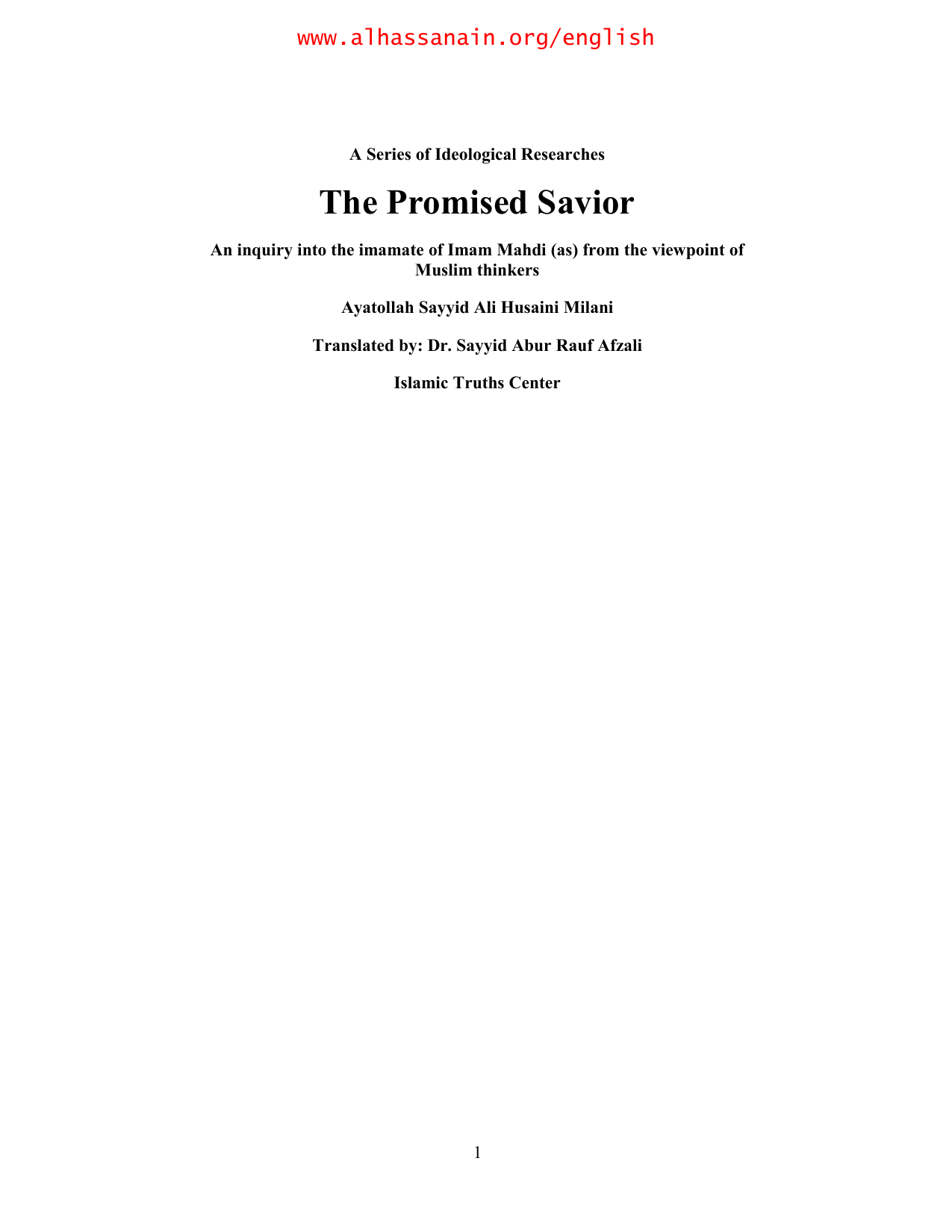 The Promised Savior