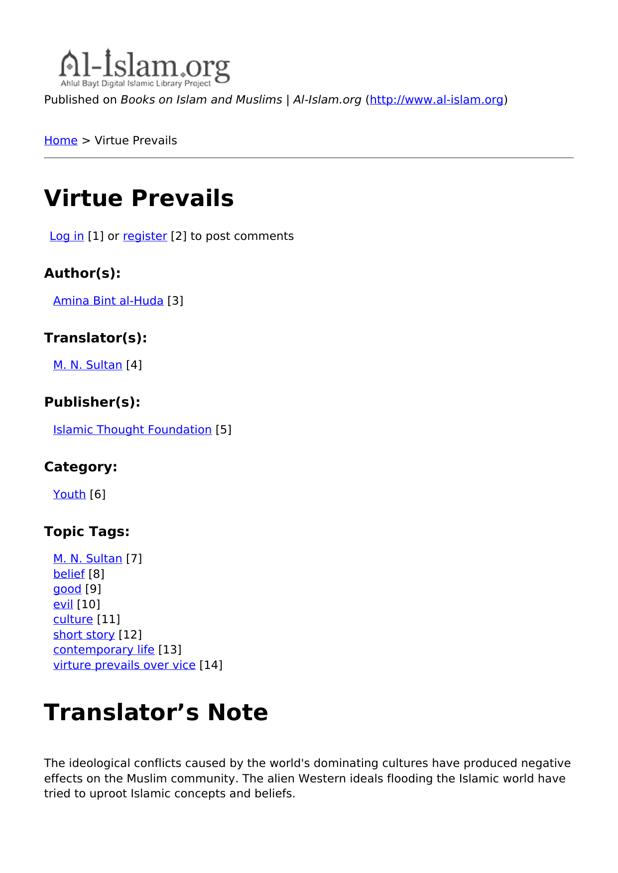 Virtue Prevails
