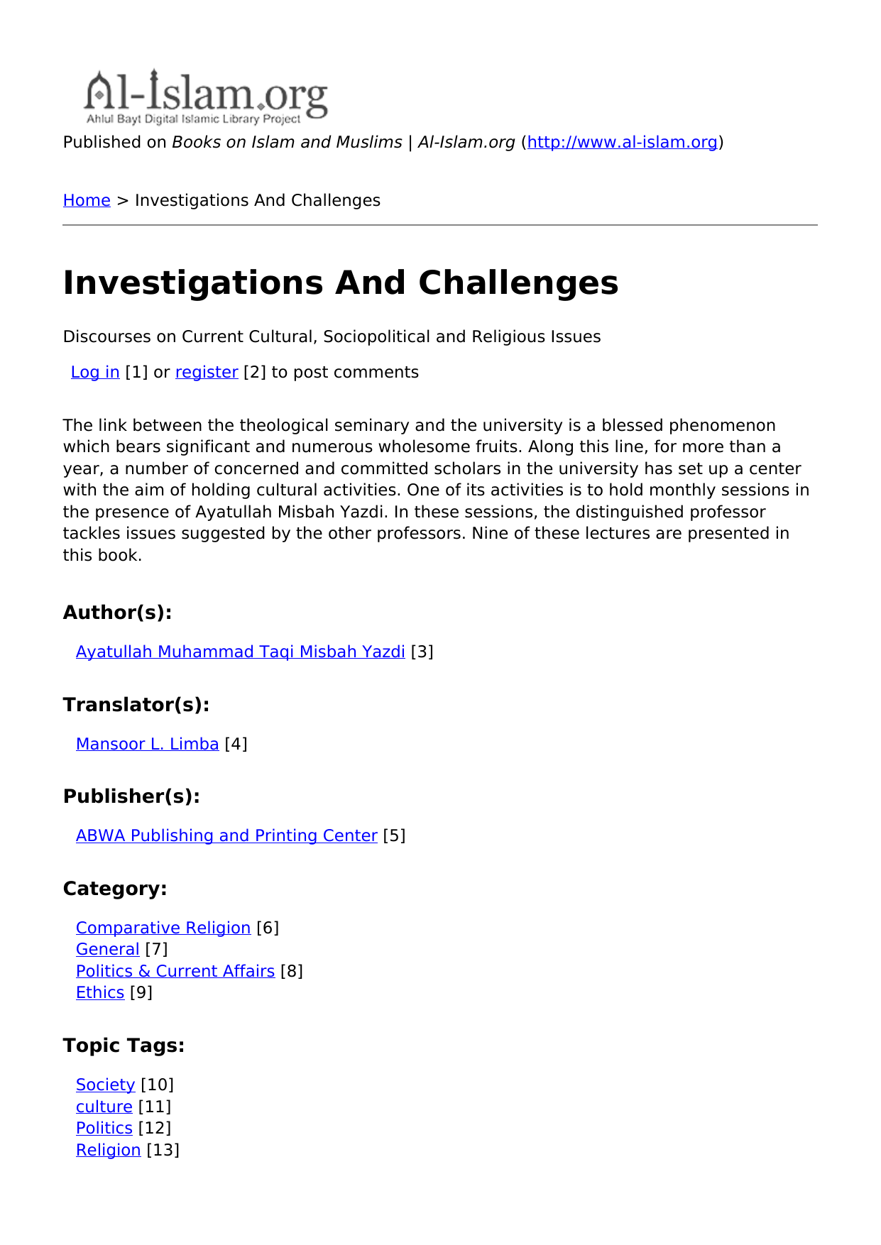 Investigations And Challenges