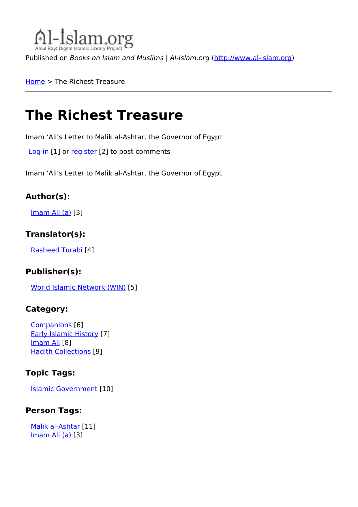 The Richest Treasure