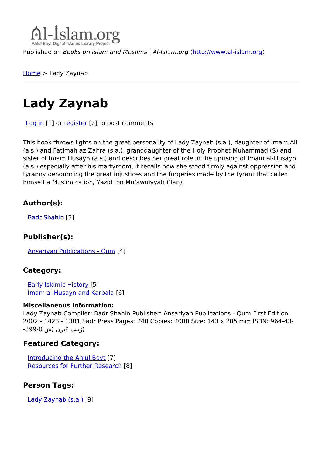 Lady Zaynab
