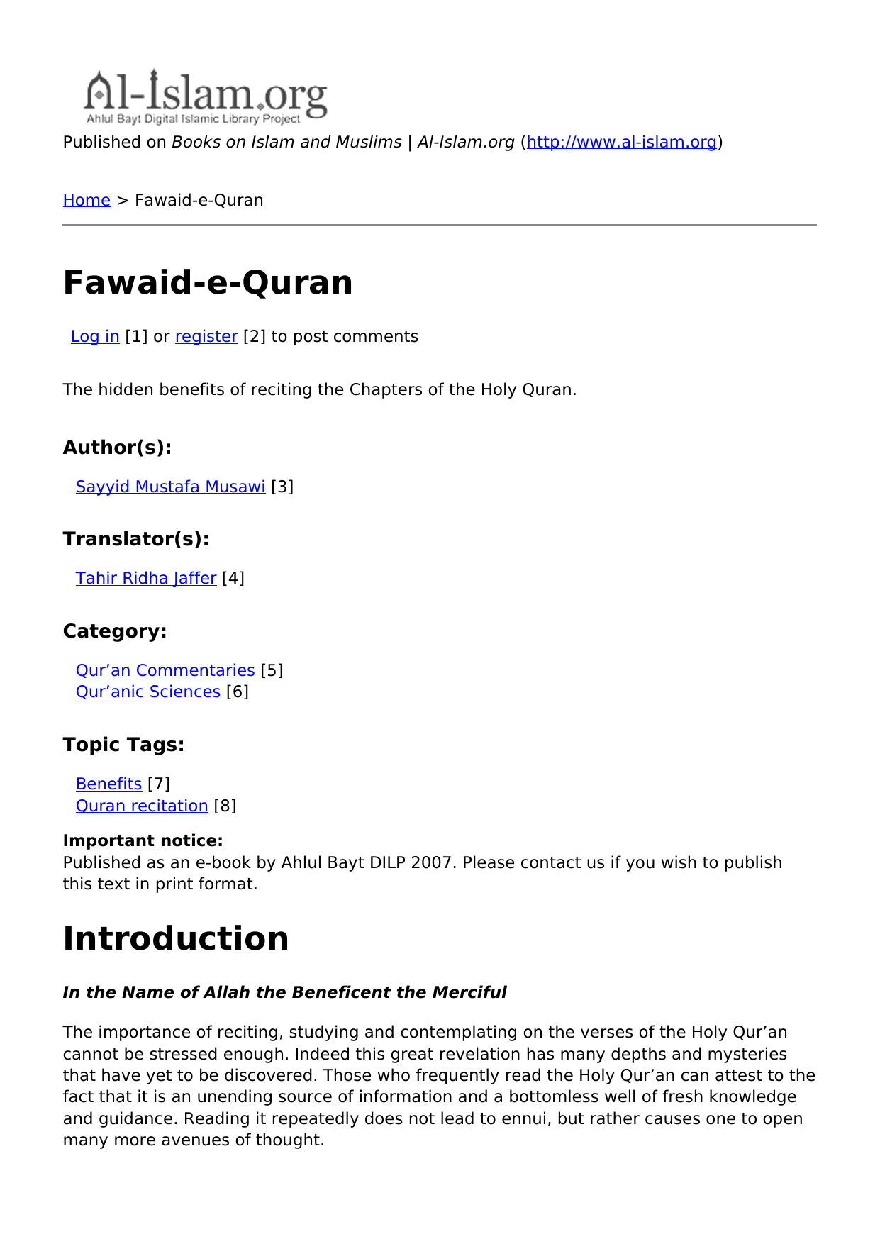 Fawaid-e-Quran
