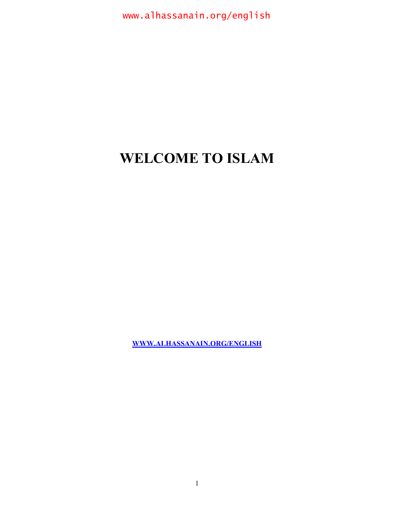 Welcome To Islam