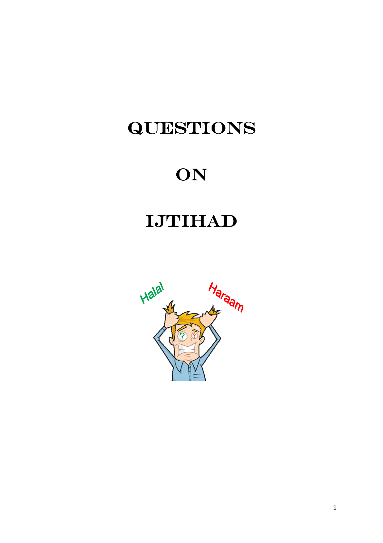 Questions On  Ijtihad