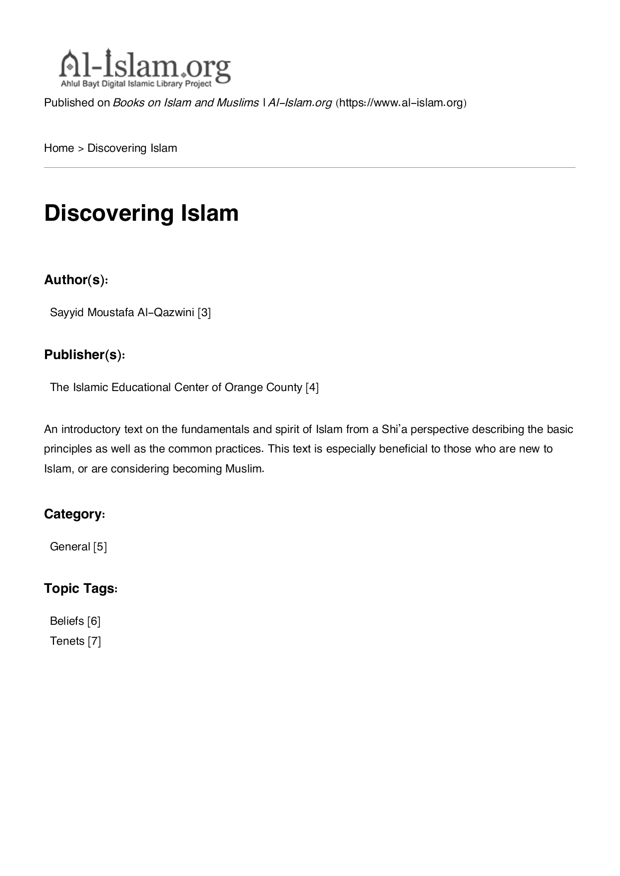 Discovering Islam