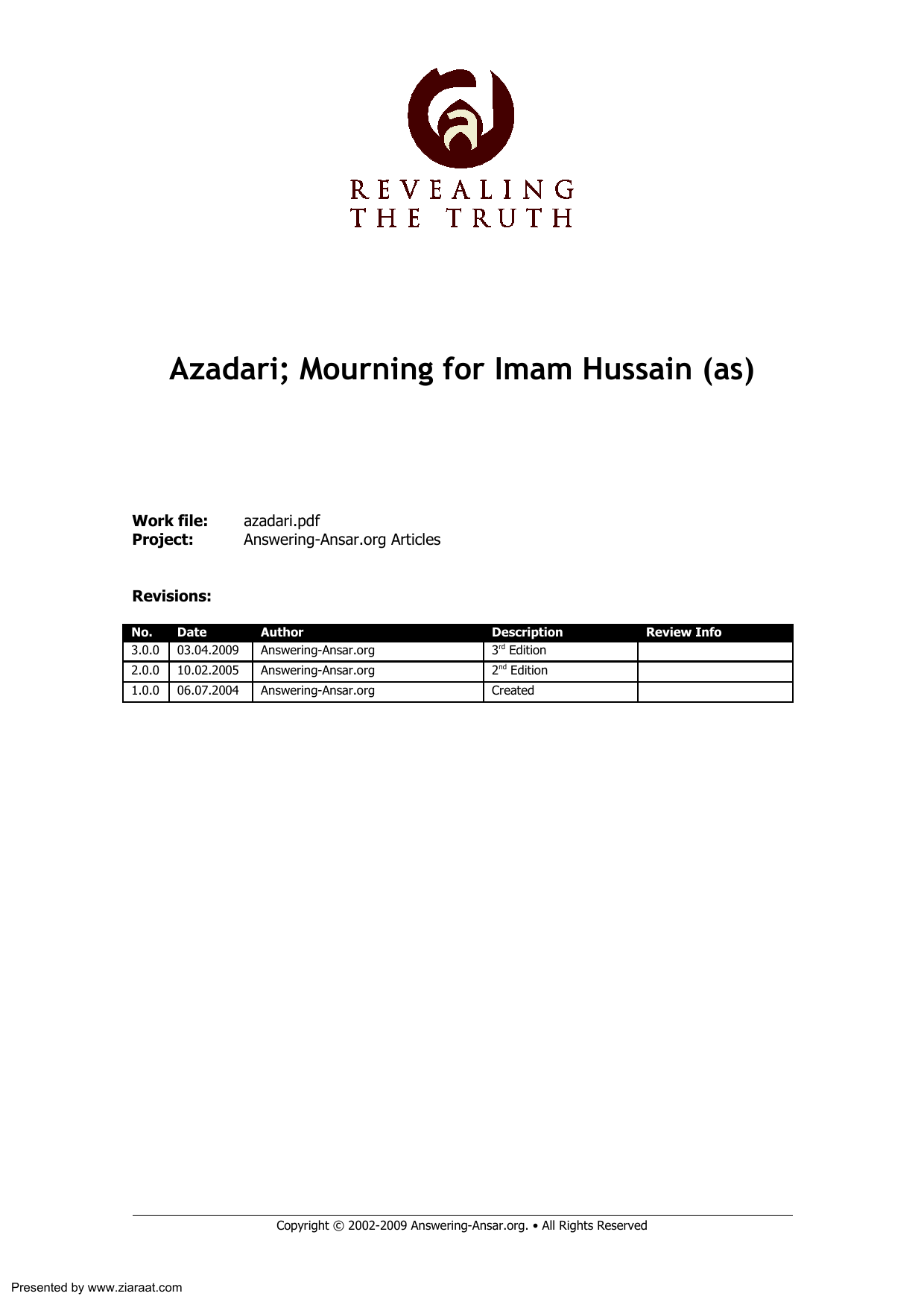 Azadari; Mourning for Imam Hussain